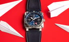 Bell & Ross BR 03-93 GMT BR0393-BLU-ST/SCA Blue Sunray Dial Blue Leather Strap-2