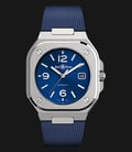 Bell & Ross BR05A-BLU-ST/SRB Automatic Blue Sunray Dial Blue Rubber Strap-0