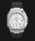 Bell & Ross BR 05 GMT BR05G-SI-ST/SRB Automatic Silver Opaline Dial Black Rubber Strap-0