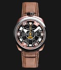 Bomberg Bolt-68 Brown Sapphire BS45APBRBA.045-2.3 Automatic Black Dial Brown Leather Strap-0