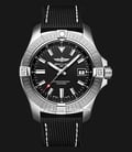 Breitling Avenger A17318101B1X1 Automatic 43 Chronometer Black Dial Black Calfskin Leather Strap-0