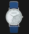 Carrington Luella CT-2008-01 White Mother of Pearl Motif Dial Blue Leather Strap-0