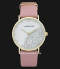 Carrington Luella CT-2008-04 White Mother of Pearl Motif Dial Pink Leather Strap-0