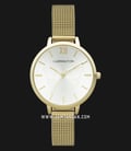Carrington Clementine CT-2011-44 Silver Sunray with Motif Dial Gold Mesh Strap-0
