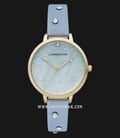 Carrington Catherine CT-2012-03 Light Blue Mother of Pearl with Pattern Dial Light Blue Satin Strap-0