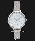 Carrington CT-2012-06 White Mother of Pearl with Pattern Dial Gray Satin Strap-0