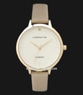 Carrington Claire CT-2013-03-SET3 Champagne Sandblasted Dial Beige Leather Strap + Extra Strap-0