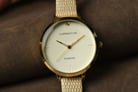 Carrington Claire CT-2013-03 Champagne Sandblasted Dial Beige Leather Strap-4