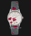 Carrington Cordelia CT-2018-03 White with Floral Printed Dial Gray Leather Strap-0