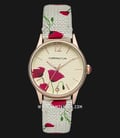 Carrington Cordelia CT-2018-04 Biege with Floral Printed Dial Beige Leather Strap-0