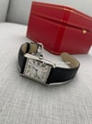 Cartier Tank Must WSTA0041 Ladies Silver Dial Black Grained Calfskin Leather Strap-2