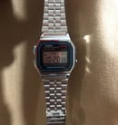 Casio General A159W-N1DF Retro Digital Dial Stainless Steel Band-4
