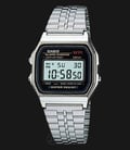Casio General A159WA-N1DF Retro Digital Dial Stainless Steel Band-0