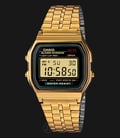 Casio General A159WGEA-1DF Retro Digital Dial Gold Tone Stainless Steel Band-0