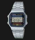 Casio General A168WA-1WDF Retro Digital Dial Stainless Steel Band-0