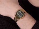 Casio General A168WEGC-3DF Digital Dial Gold Stainless Steel Band-3