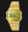 Casio A168WEGM-9DF Digital Dial Gold Stainless Steel-0