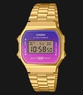 Casio General A168WERG-2ADF Digital Dial Gold Stainless Steel Band-0