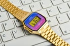 Casio General A168WERG-2ADF Digital Dial Gold Stainless Steel Band-5