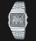 Casio General A500WA-7DF World Time Digital Dial Stainless Steel Band-0