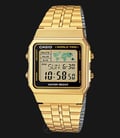 Casio General A500WGA-1DF World Time Digital Dial Gold Tone Stainless Steel Band-0
