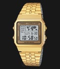 Casio General A500WGA-9DF World Time Digital Dial Gold Stainless Steel Band-0