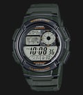 Casio General AE-1000W-3AVDF 10 Year Battery Water Resistance 100M Green Resin Band-0