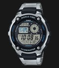 Casio AE-2100WD-1AVDF Water Resistant 200M Stainless Steel Band-0