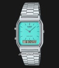 Casio General AQ-230A-2A2MQYDF Vintage Digital Analog Dial Stainless Steel Band-0