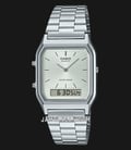 Casio General AQ-230A-7AMQYDF Vintage Digital Analog White Dial Stainless Steel Band-0