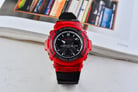 Casio G-Shock AWG-M100SRB-4AJF Red Black and White RB Series Multiband 6 Black Dial Black Resin Band-5