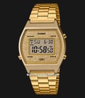 Casio General B640WGG-9DF Digital Dial Gold Stainless Steel Band-0