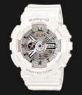 Casio Baby-G BA-110-7A3DR Street Style Digital Analog Dial White Resin Band-0