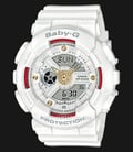 Casio Baby-G BA-110DDR-7ADR Special Color Models Digital Analog Dial White Resin Strap-0