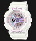 Casio Baby-G BA-110FH-7ADR Fantasy Holographic Colors Digital Analog Dial White Resin Band-0