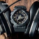 Casio Baby-G BA-110GA-1ADR Luxury Style Croton Black Digital Analog Dial Black Resin Band-4