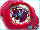 Casio Baby-G BA-112-4ADR Multi Color Digital Analog Dial Pink Resin Strap-1