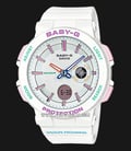 Casio Baby-G BA-255WLP-7ADR Limited Models Ladies Digital Analog Dial White Resin Strap-0