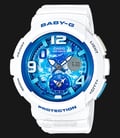 Casio Baby-G BGA-190GL-7BDR Blue Digital Analog Dial White Resin Strap-0