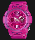 Casio Baby-G BGA-210-4B2DR Pink Digital Analog Dial Pink Resin Strap-0