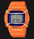 Casio Baby-G BGD-501FS-4DR Water Resistant 200M Blue Digital Dial Orange Resin Band-0
