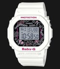 Casio Baby-G BGD-560SK-7DR Water Resistant 200M Black Digital Dial White Resin Band-0
