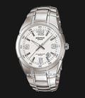 Casio Edifice EF-125D-7AVUDF White Pattern Dial Stainless Steel Strap-0