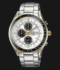 Casio Edifice CHRONOGRAPH EF-503SG-7AVUDF White Dial Dual Tone Stainless Steel Watch-0