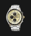 Casio Edifice EF-503SG-9AVUDF Chronograph Light Gold Dial Stainless Steel Strap-0