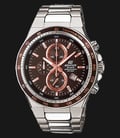 Casio Edifice CHRONOGRAPH EF-546D-5AVUDF Brown Dial Stainless Steel Watch-0