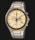 Casio Edifice CHRONOGRAPH EF-567SG-9AVDF Yellow Dial Dual Tone Stainless Steel Watch-0