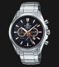 Casio Edifice EFB-504JD-1A9DR Men Chronograph Black Dial Stainless Steel Strap-0