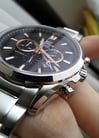 Casio Edifice EFB-504JD-1A9DR Men Chronograph Black Dial Stainless Steel Strap-3