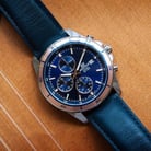 Casio Edifice EFR-526L-2AVUDF Chronograph Men Blue Dial Blue Leather Band-8